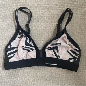 Lively mesh back patterned bralette, size small.